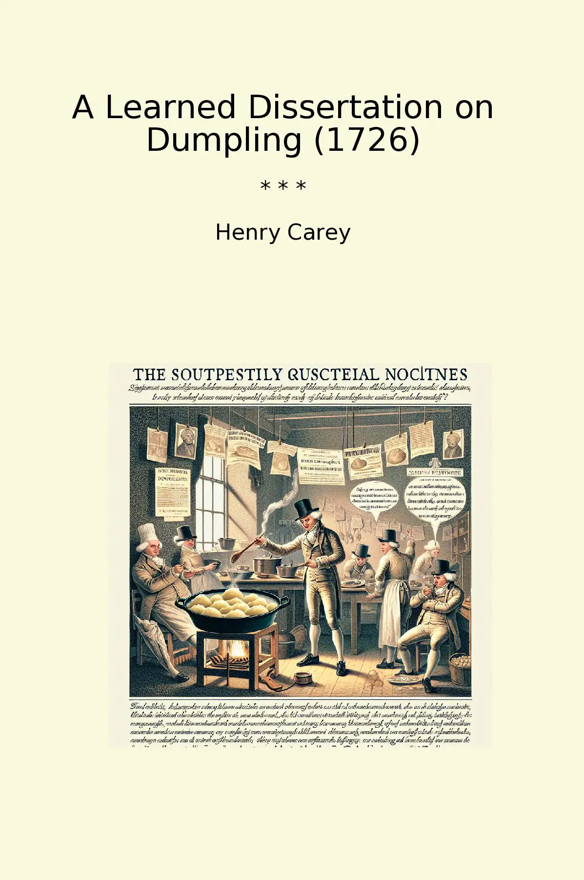 A Learned Dissertation on Dumpling (1726)