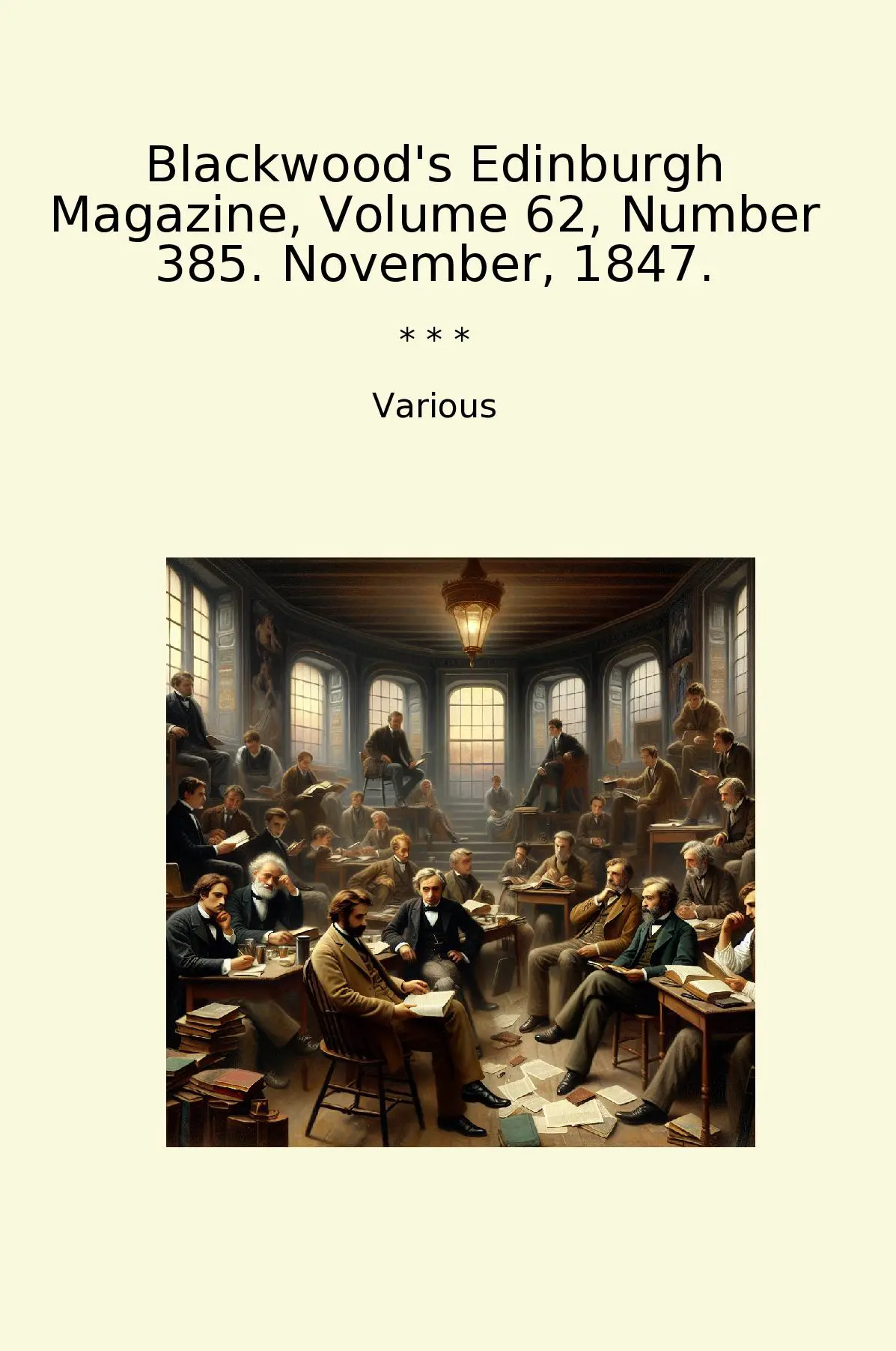 Blackwood's Edinburgh Magazine, Volume 62, Number 385. November, 1847.