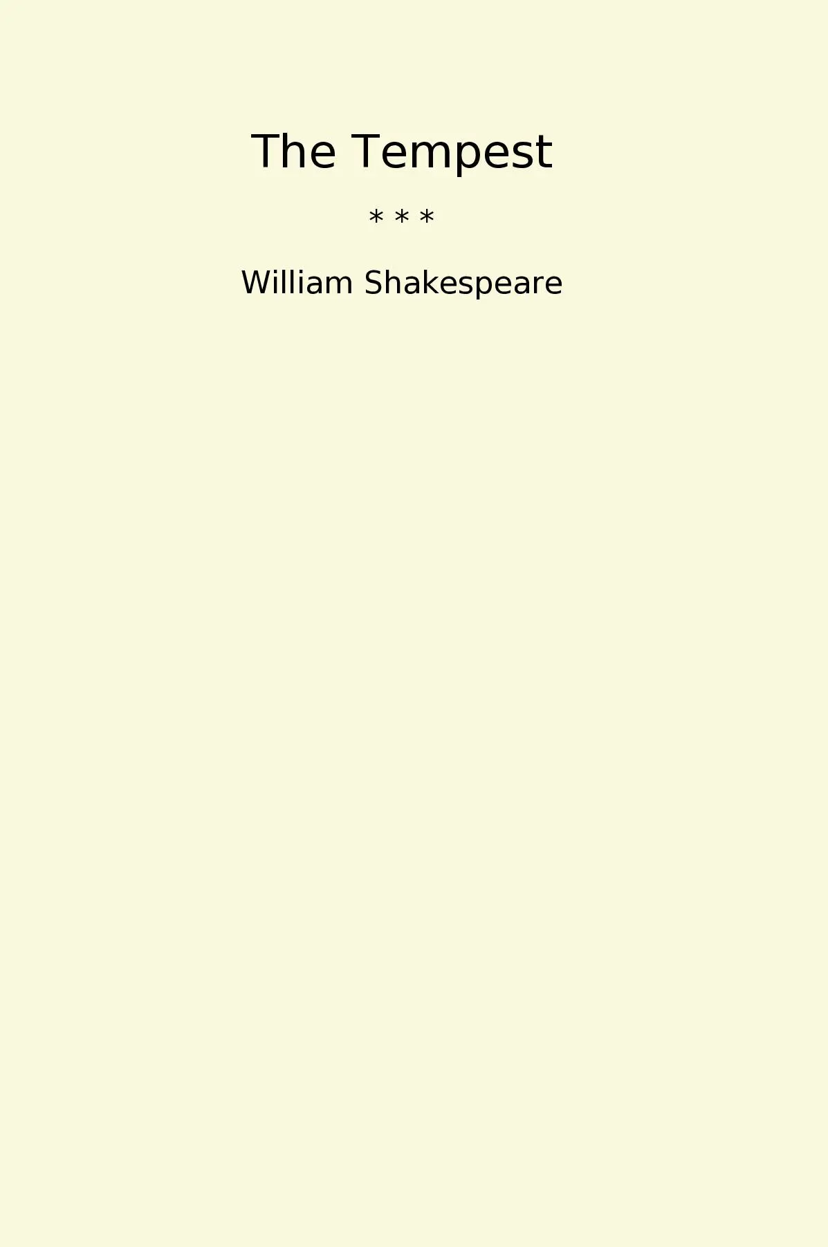 The Tempest