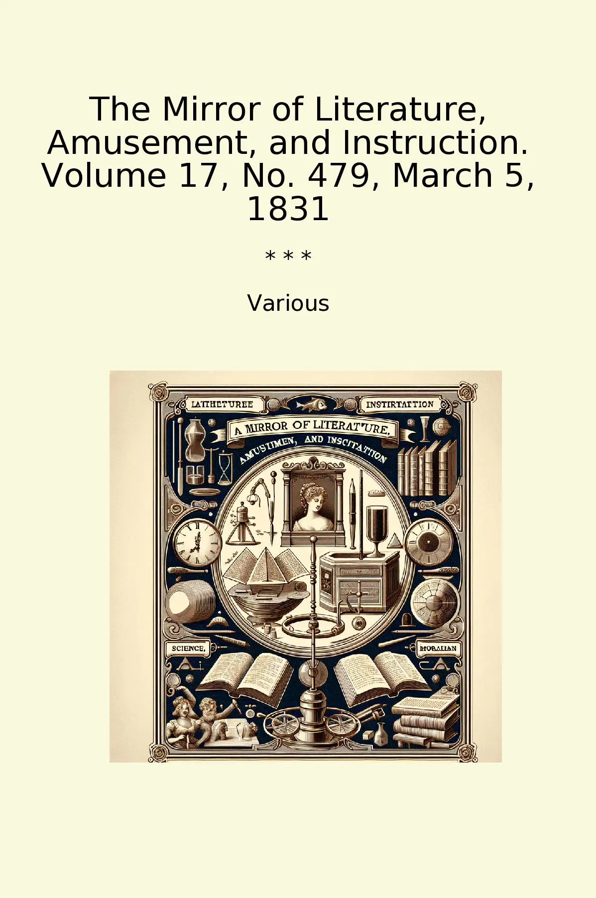 The Mirror of Literature, Amusement, and Instruction. Volume 17, No. 479, March 5, 1831