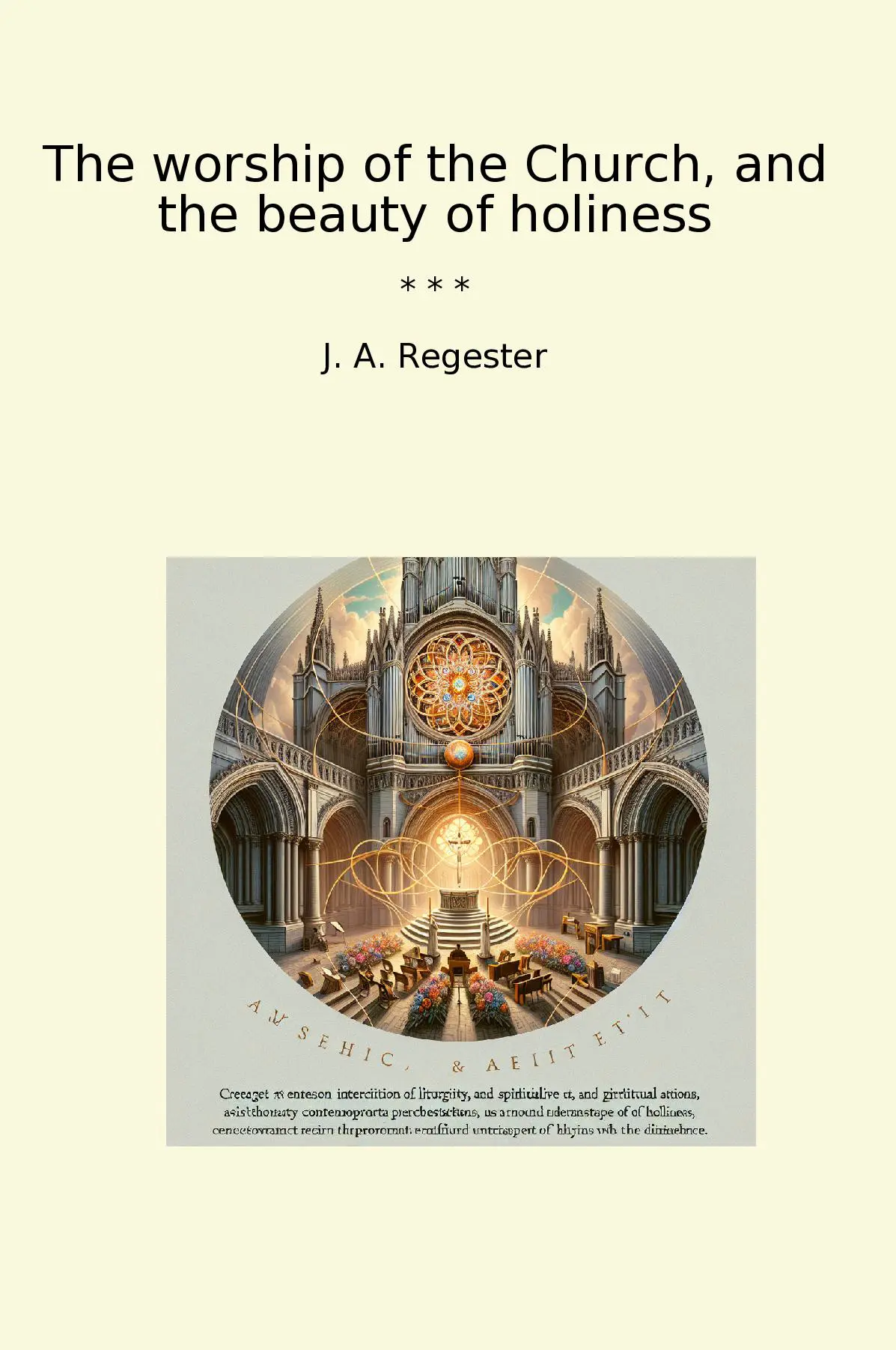 The worship of the Church, and the beauty of holiness