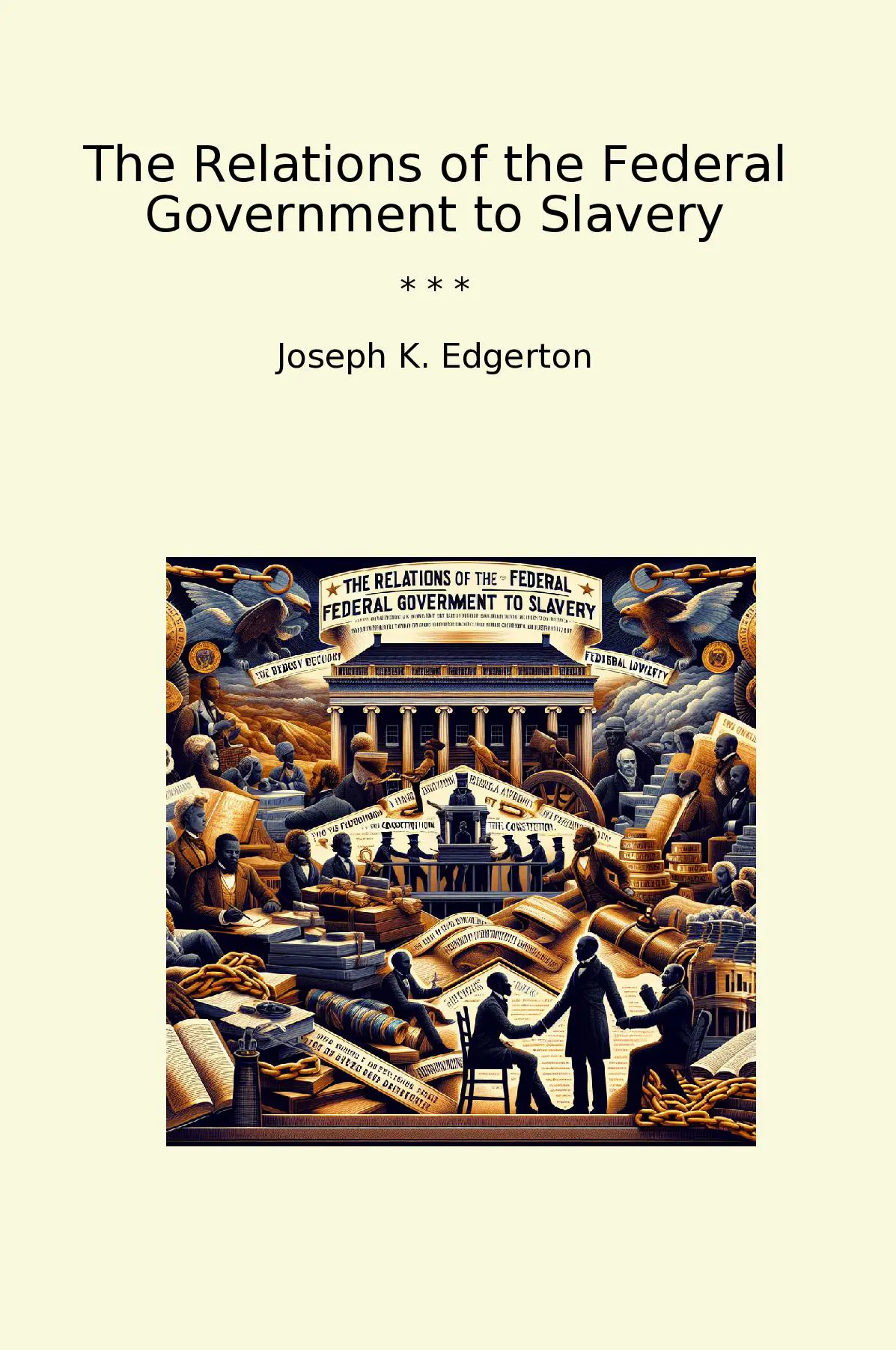 The Relations of the Federal Government to Slavery