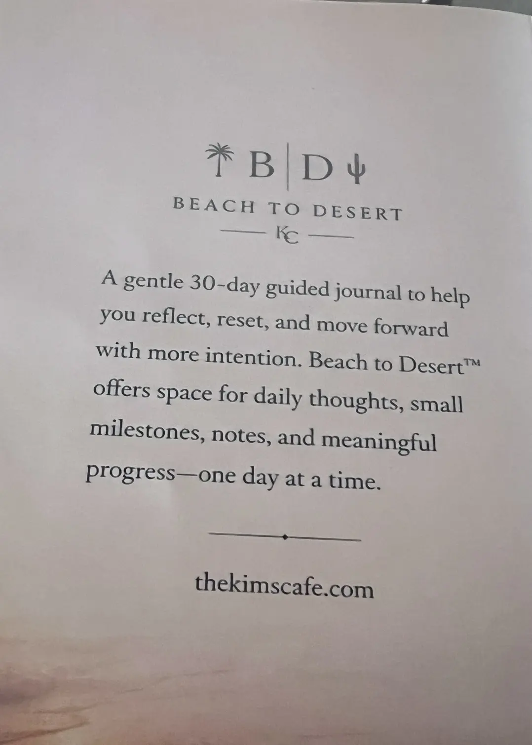 Beach to Desert™ 30 Day Guided Journal
