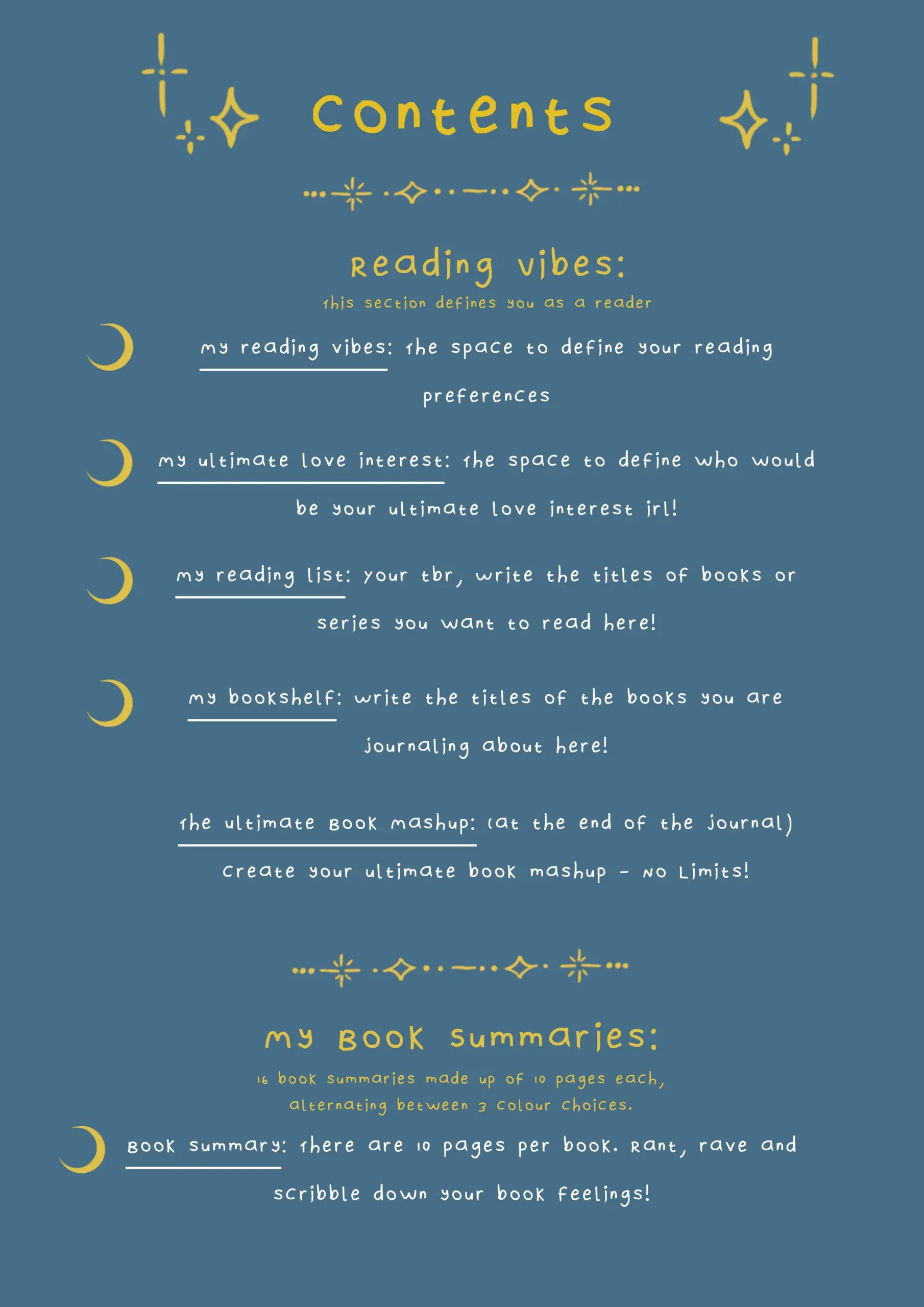 Midnight Book Club - Journal of a Book Fiend (Storm Blue)