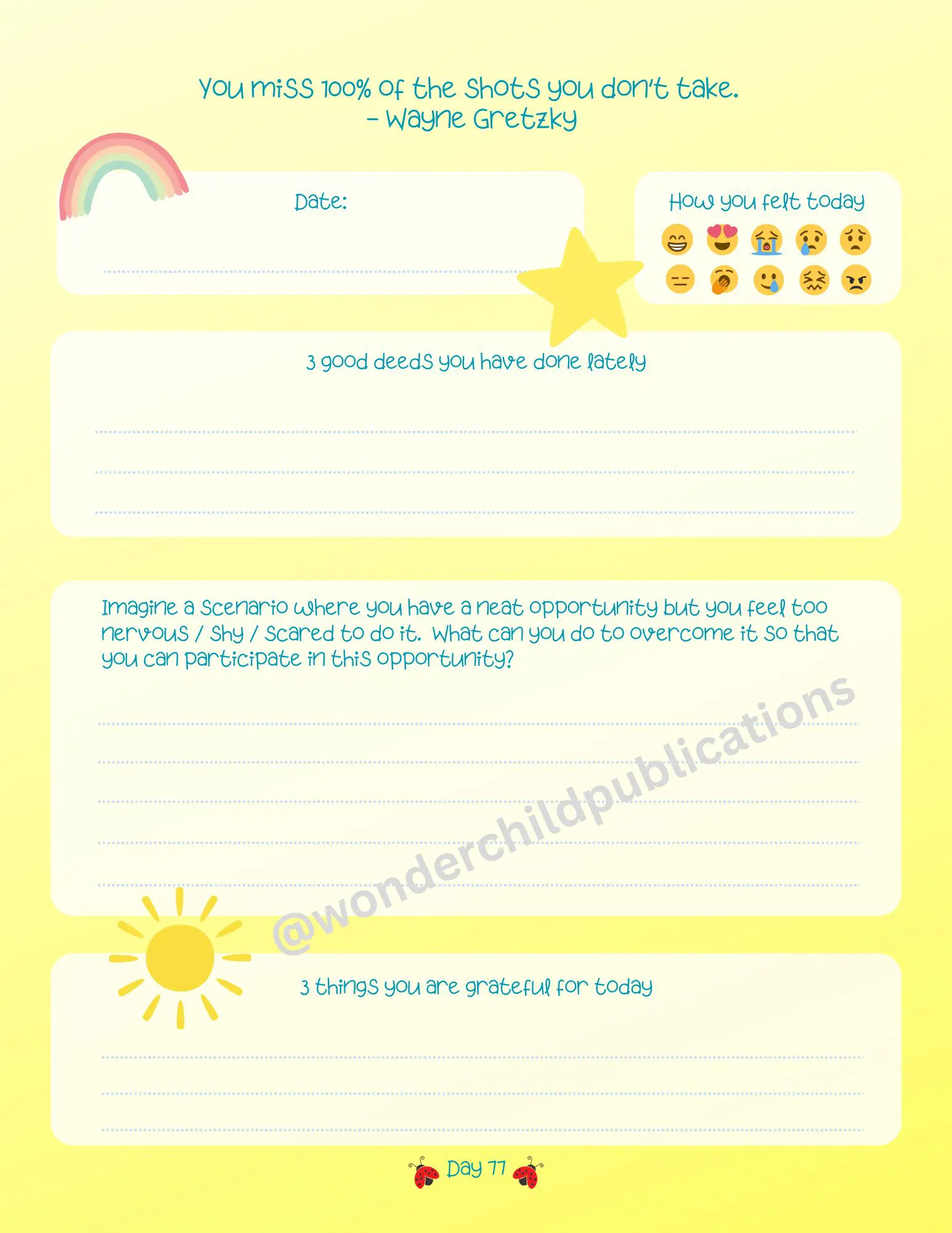 Becoming Confident Journal Sunshine Edition