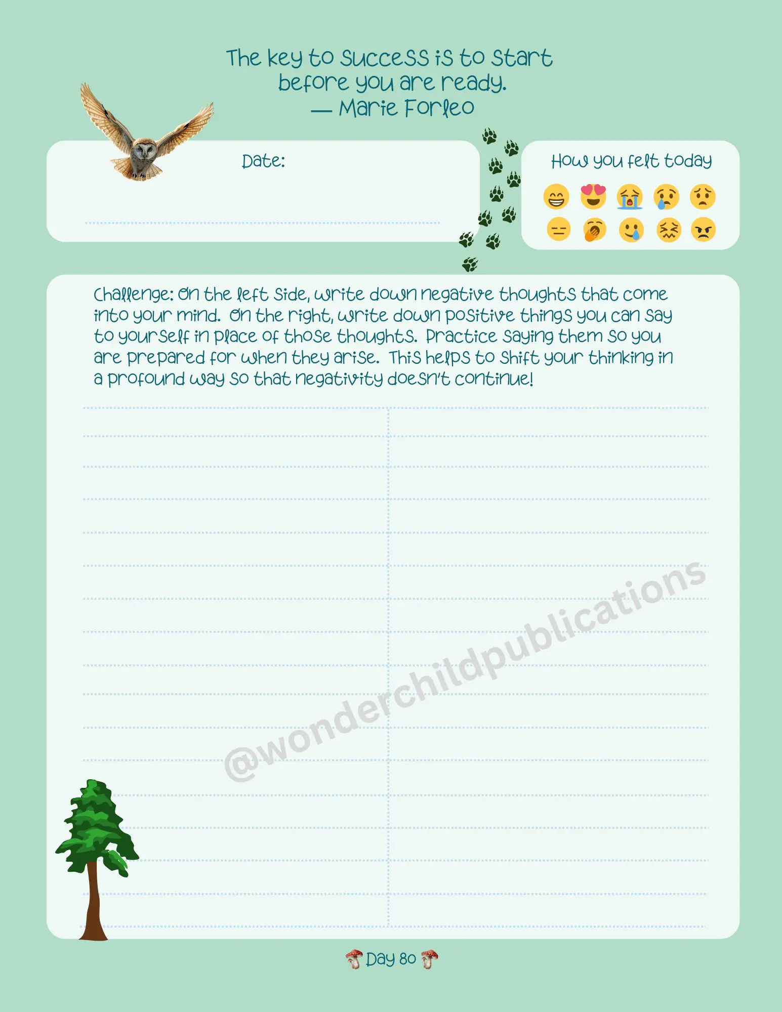 Becoming Confident Journal Forest Path Edition