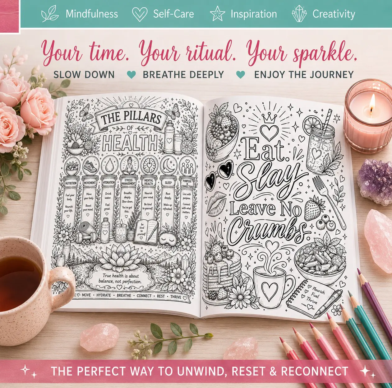 Sparkle from Within: A Wellness Coloring Book