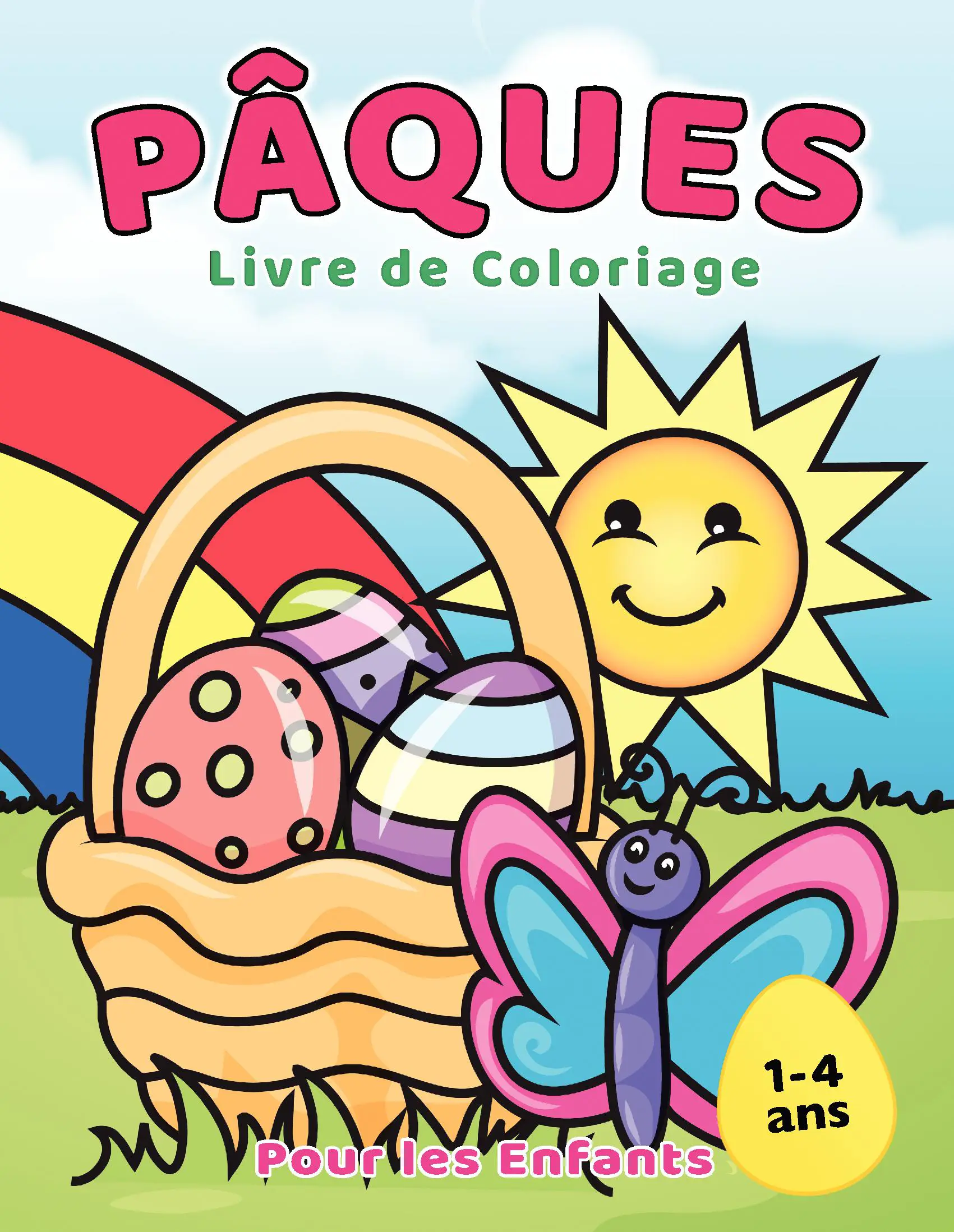 Livre de coloriage de Paques pour les Enfants 1-4 ans