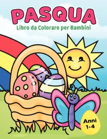 Libro da Colorare di Pasqua per Bambini 1-4 anni
