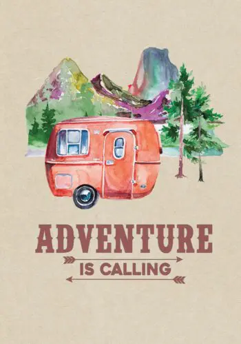 Camping Journal, Red Vintage