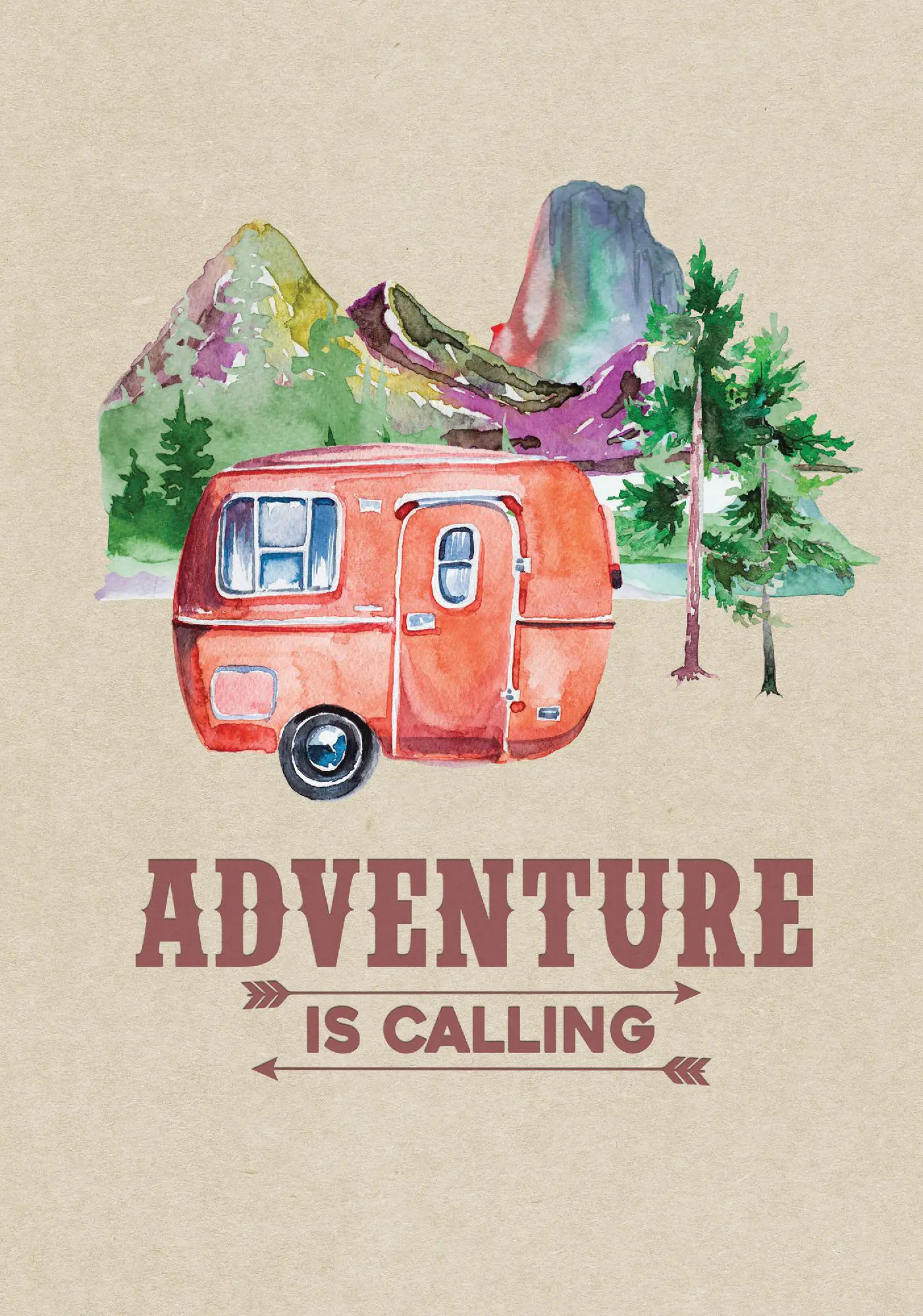 Camping Journal, Red Vintage