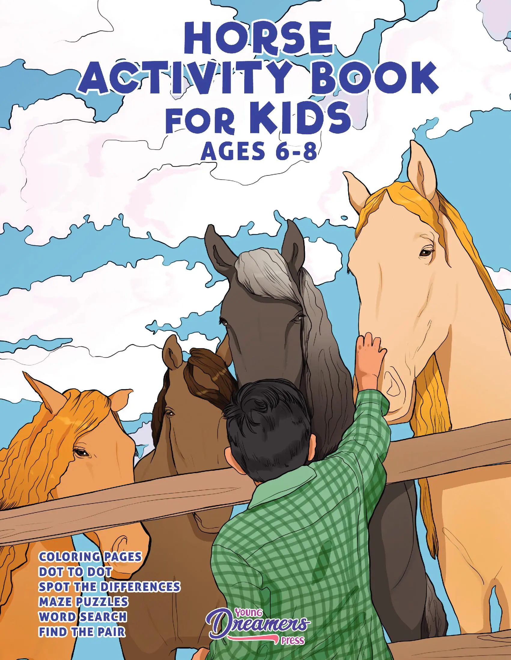 Horse Activity Book for Kids Ages 6-8