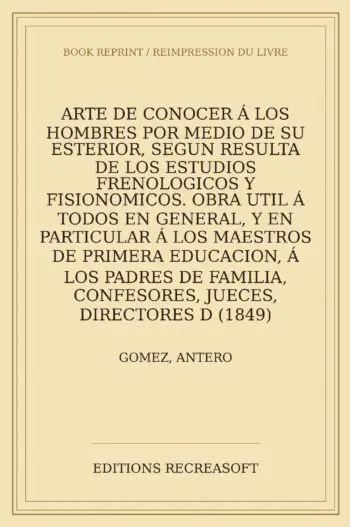 Arte de conocer a los hombres por medio de su fisonomia