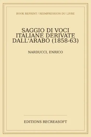Saggio di voci italiane derivate dall'arabo