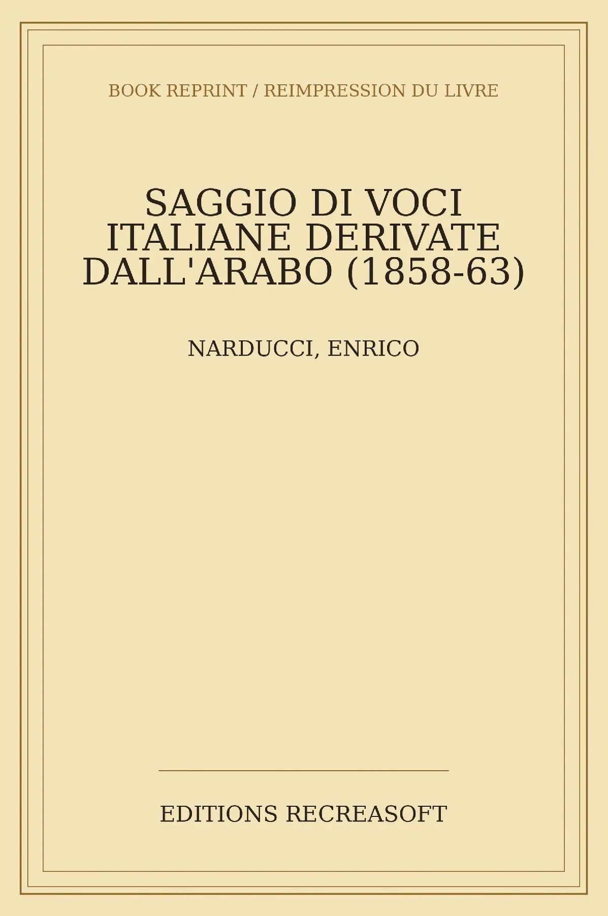Saggio di voci italiane derivate dall'arabo