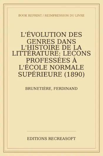 L'evolution des genres dans l'histoire de la litterature