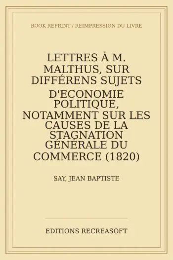 Lettres a M. Malthus