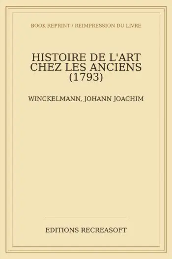 Histoire de l'art chez les anciens, t. II (Winckelmann)
