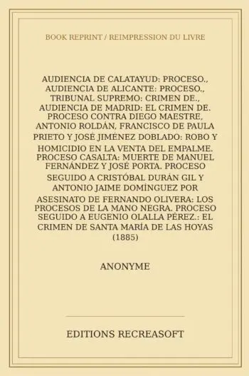 Procesos célebres. Crónicas de tribunales españoles (1885)