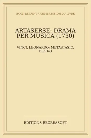 Artaserse. Drama per musica (Roma 1730)