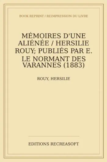 Mémoires d'une aliénée (1883)