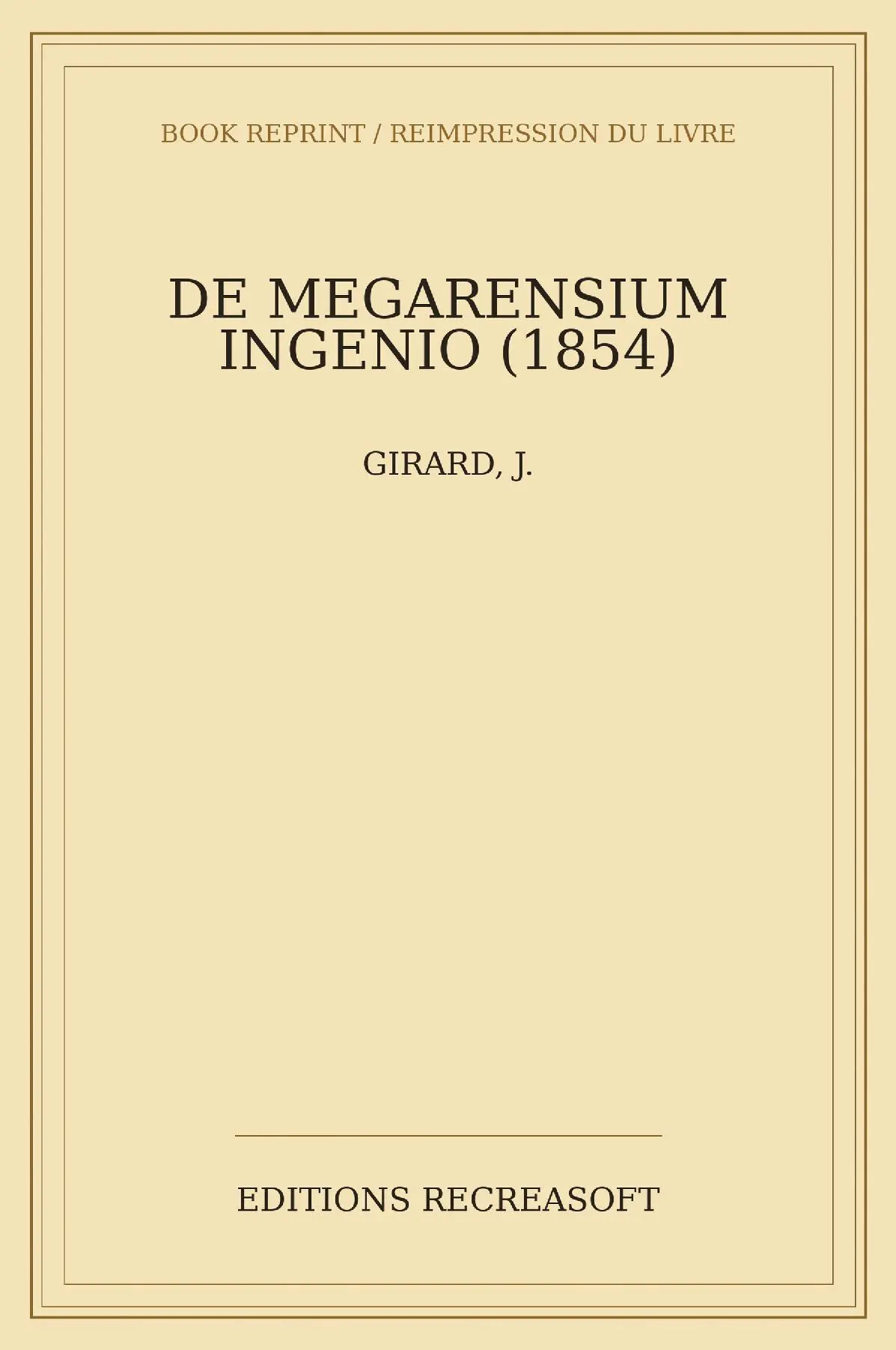 De Megarensium ingenio (1854)