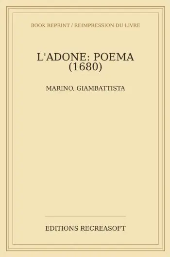 L'Adone, poema. Volume primo (Amsterdam 1680)