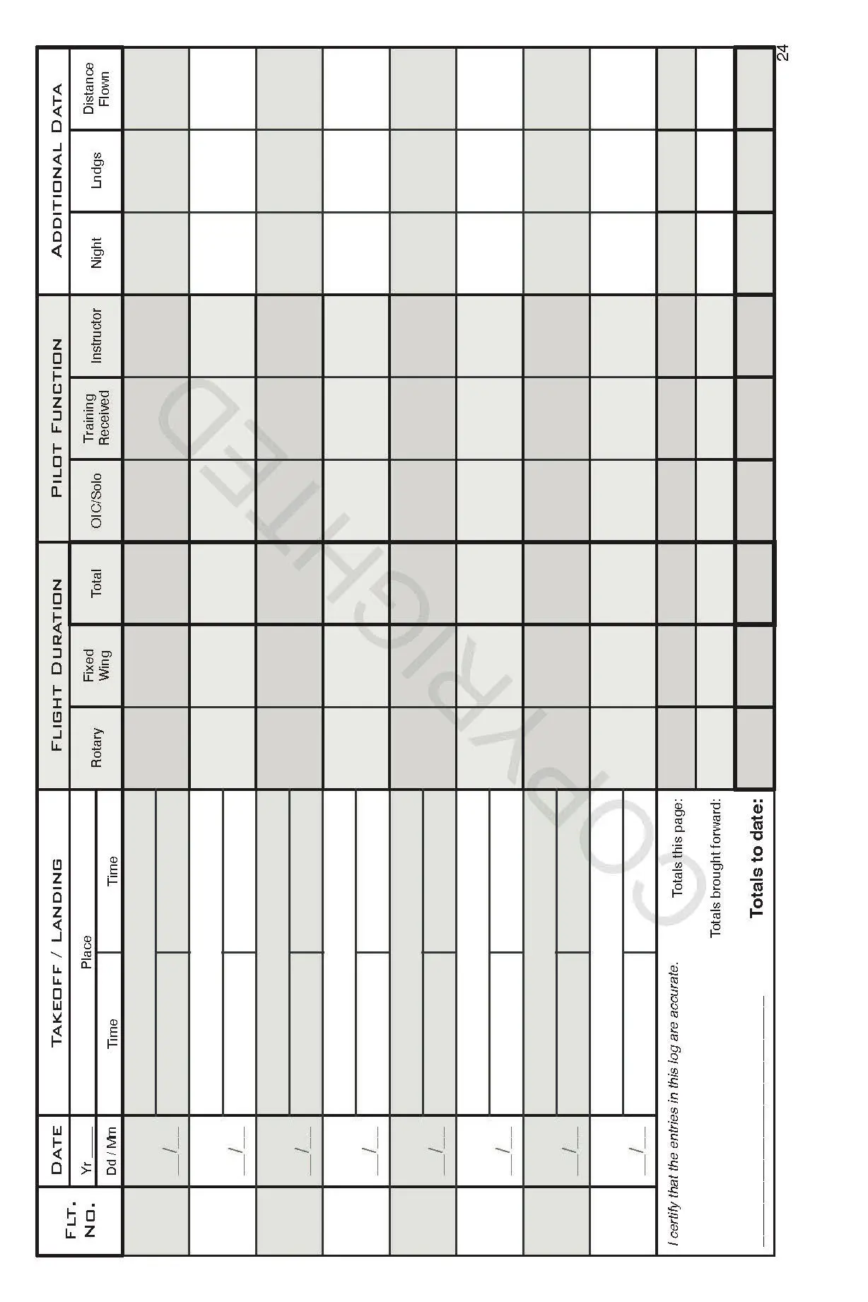 UAV PILOT LOGBOOK FIELD EDITION