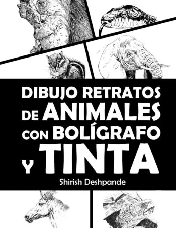 Dibujo retratos de animales con bolígrafo y tinta