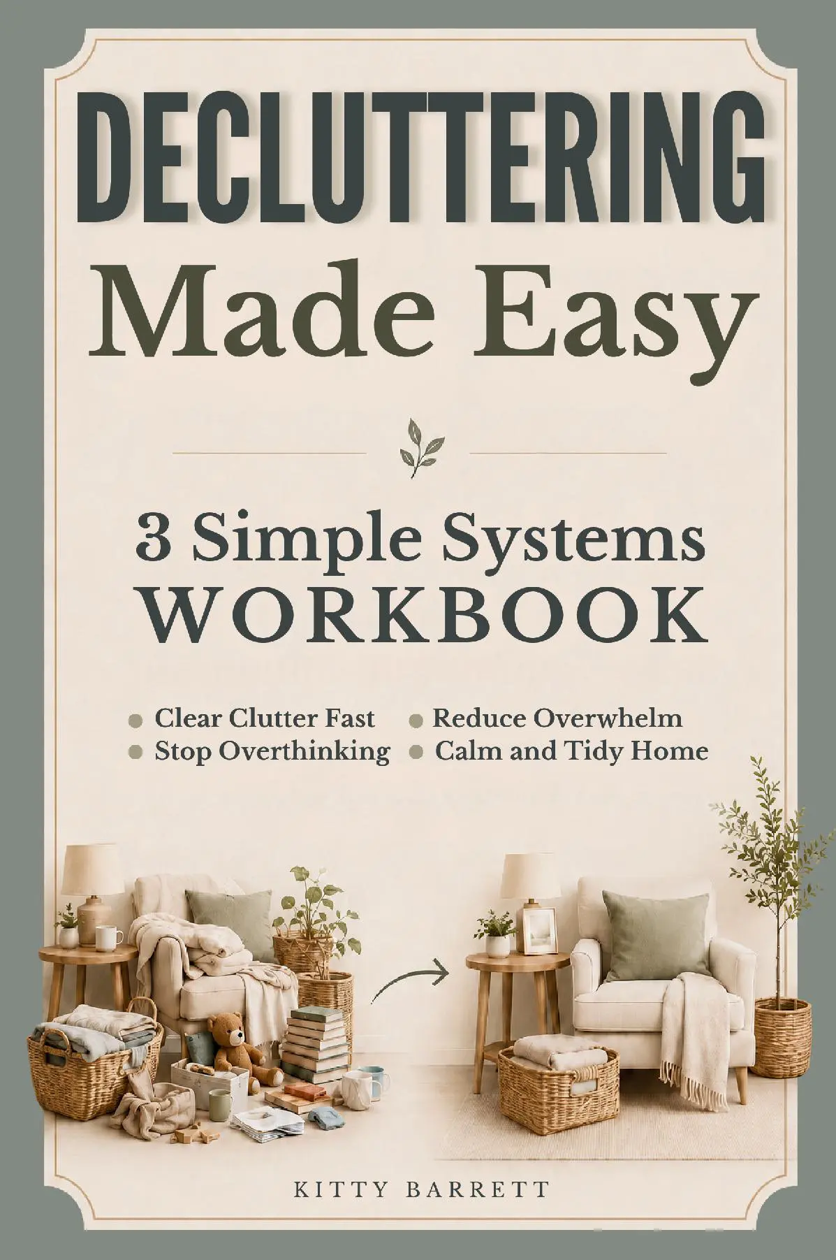 Decluttering Made Easy: 21-Day Guided Workbook with 3 Simple Systems to Clear Clutter Fast, Reduce Overwhelm and Stop Overthinking to Create a Calm and Tidy Home
