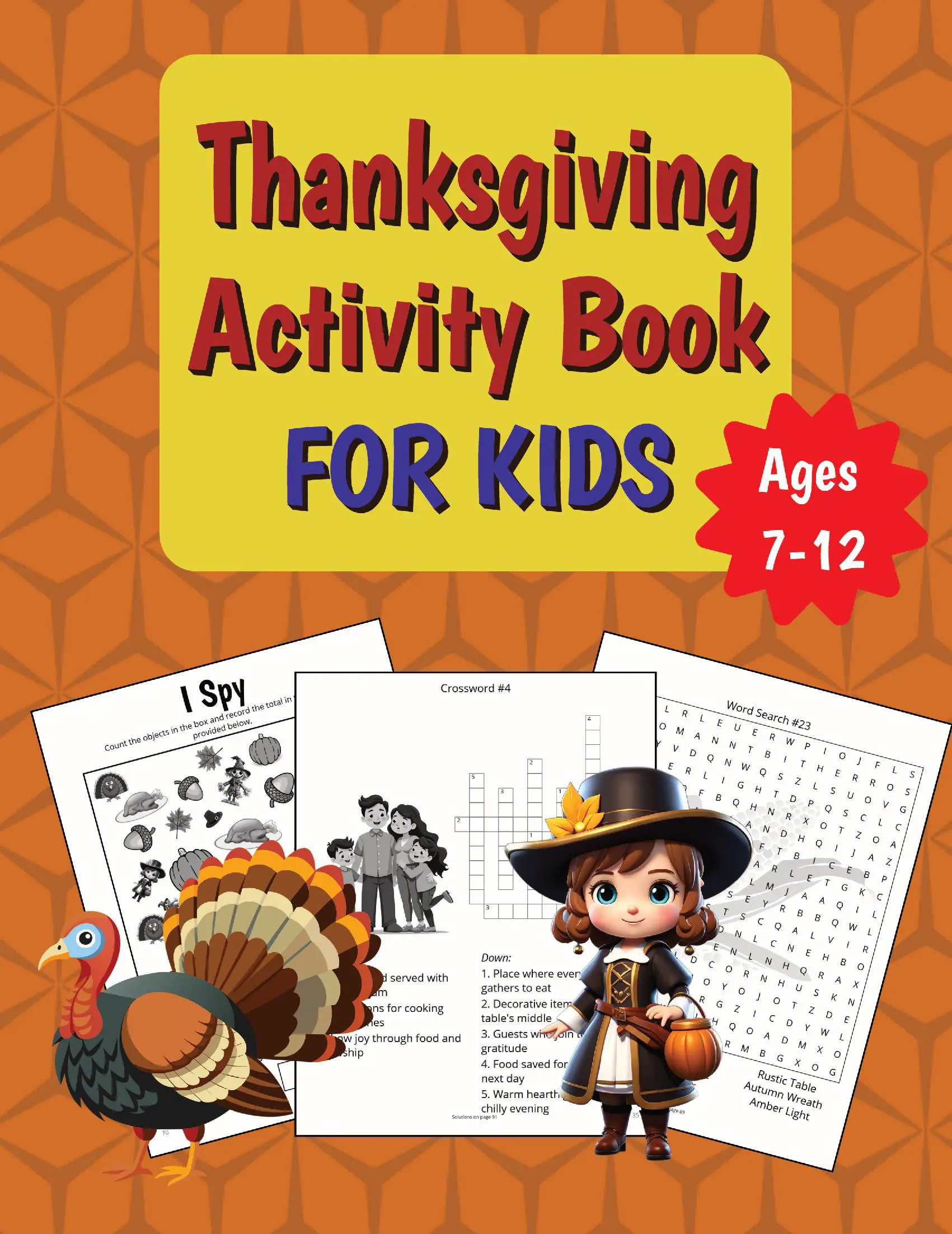 Thanksgiving Activity Book for Kids