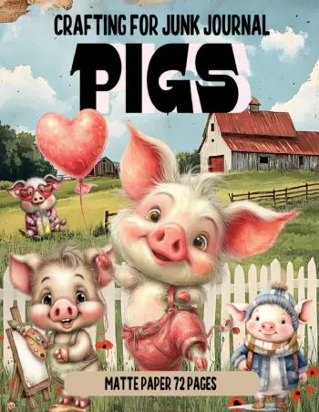 Crafting for Junk Journal Pigs Ephemera Book