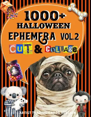 1000+ Halloween Ephemera Cut and Collage Art Book Vol.2