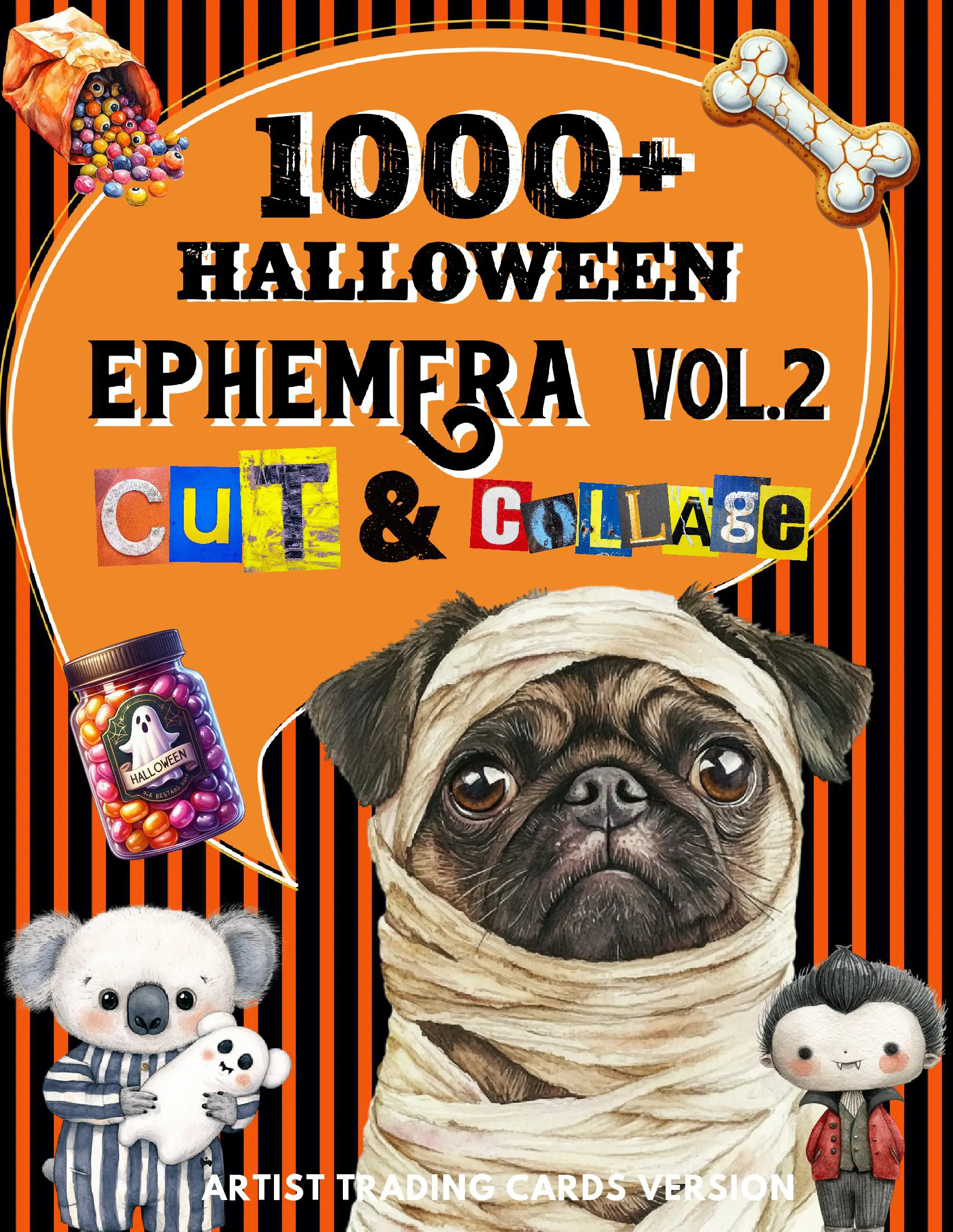 1000+ Halloween Ephemera Cut and Collage Art Book Vol.2