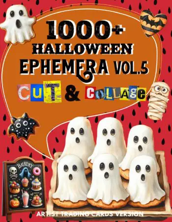 1000+ Halloween Ephemera Cut and Collage Art Book Vol.5