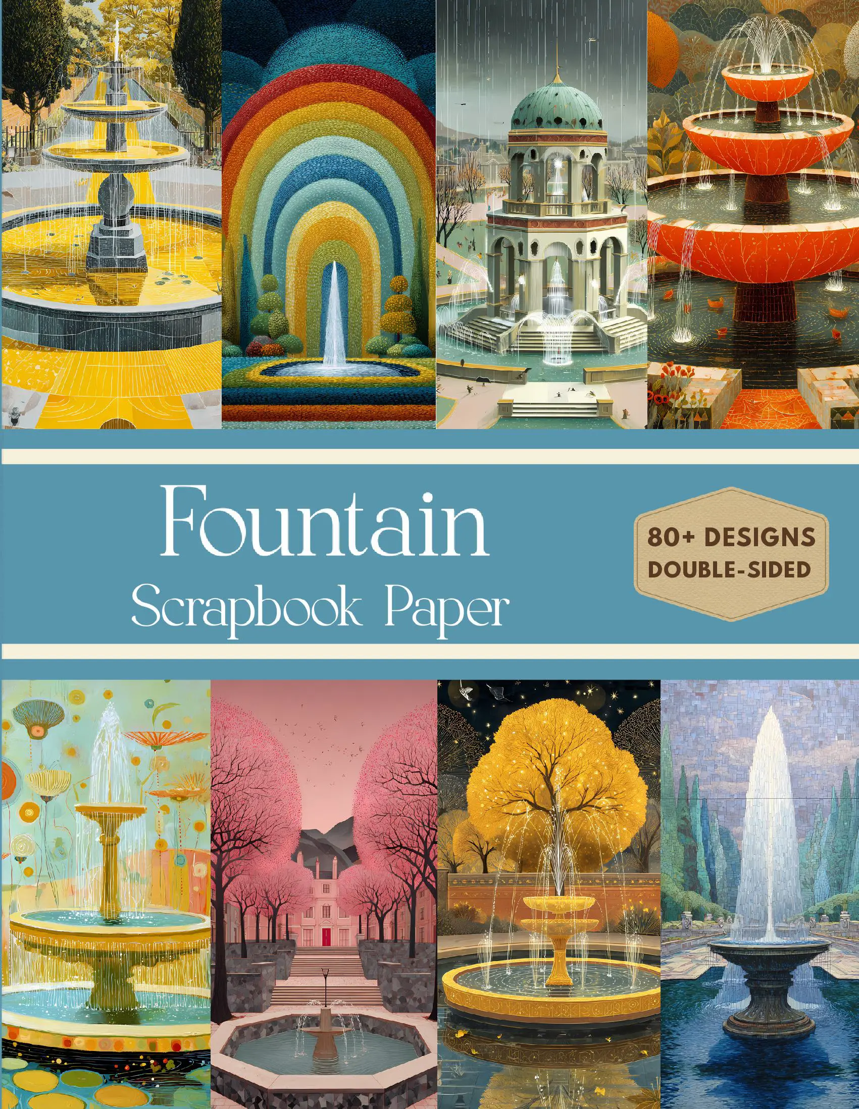 Fountain Scrapbook Paper