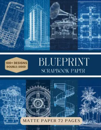 Blueprint Scrapbook Paper