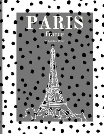 Decorative Books Paris- Black, white dots