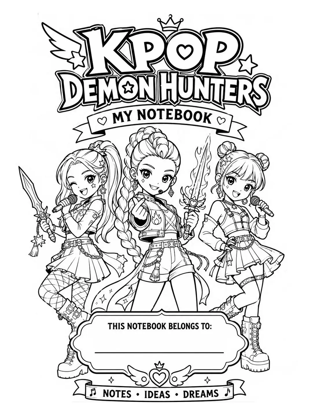K-Pop Hunters Coloring Book
