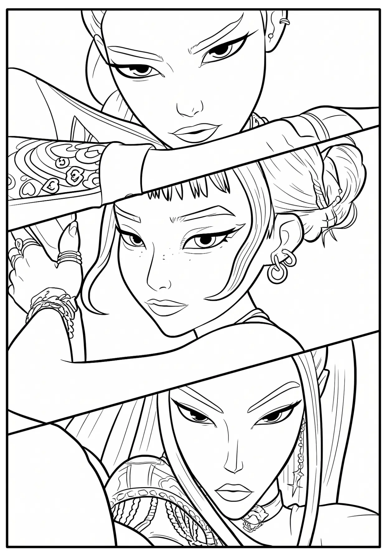 K-Pop Hunters Coloring Book