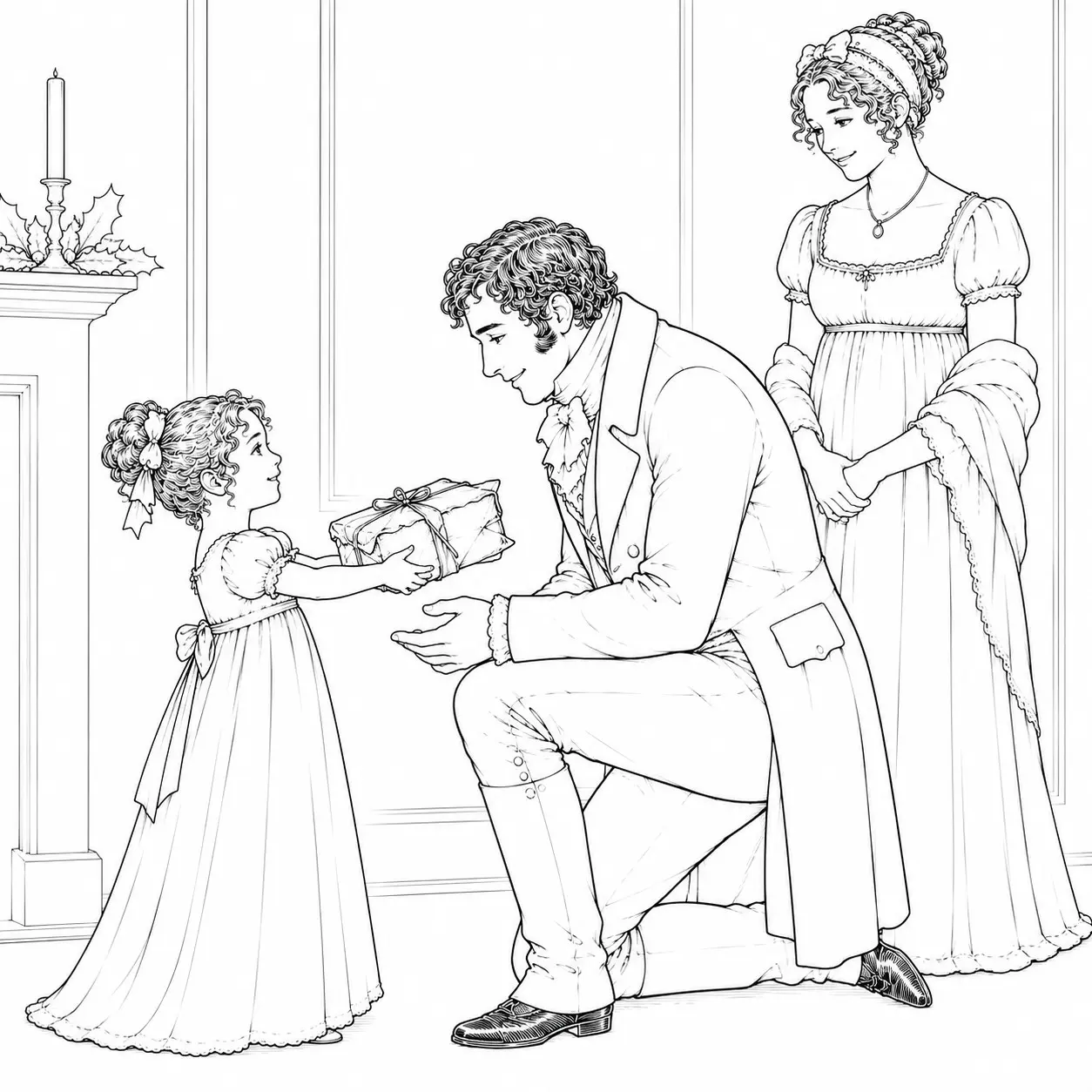 Christmas Belles & Balls: A Bold & Beautiful Regency Christmas Coloring Book for Adults