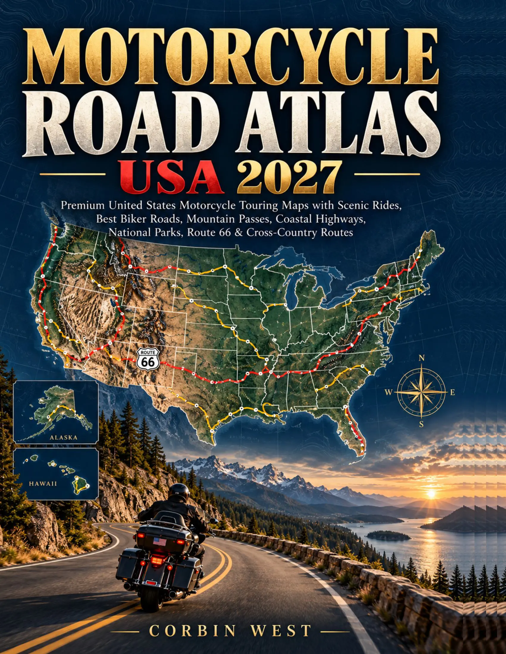 Motorcycle Road Atlas USA 2027