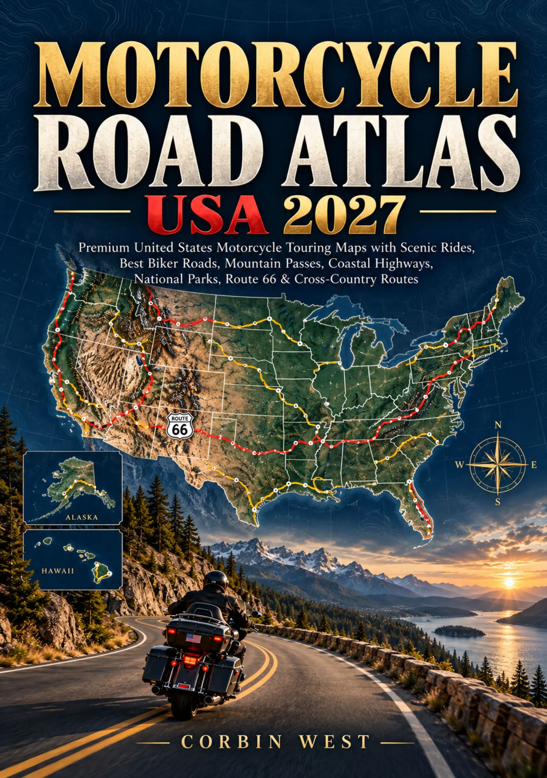 Motorcycle Road Atlas USA 2027