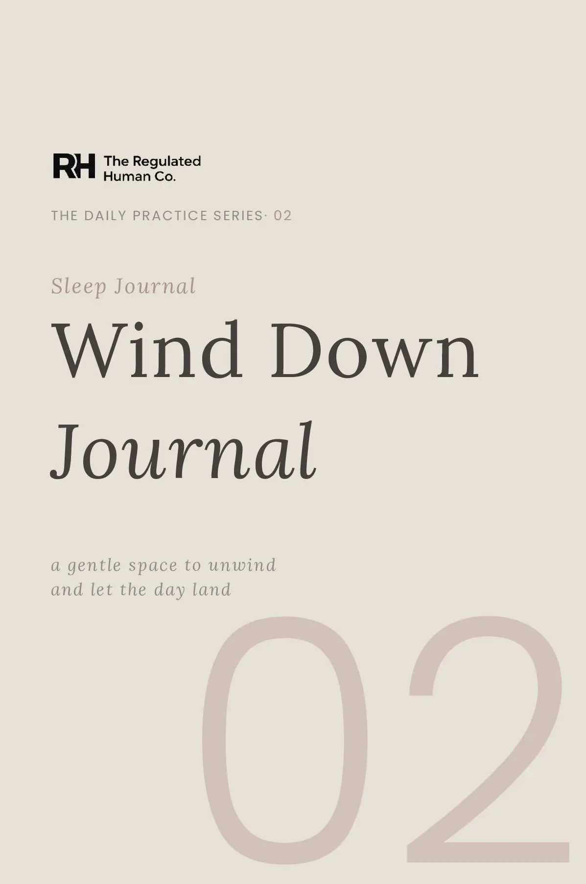 Sleep Wind-Down Journal: A Gentle Nightly Check-In for Nervous System Regulation