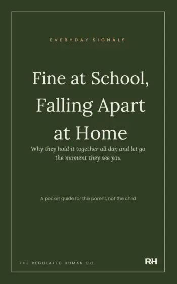 Fine at School, Falling Apart at Home: Why they hold it together all day and let go the moment they see you