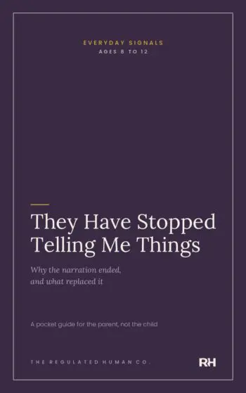 They Have Stopped Telling Me Things: Why the narration ended, and what replaced it