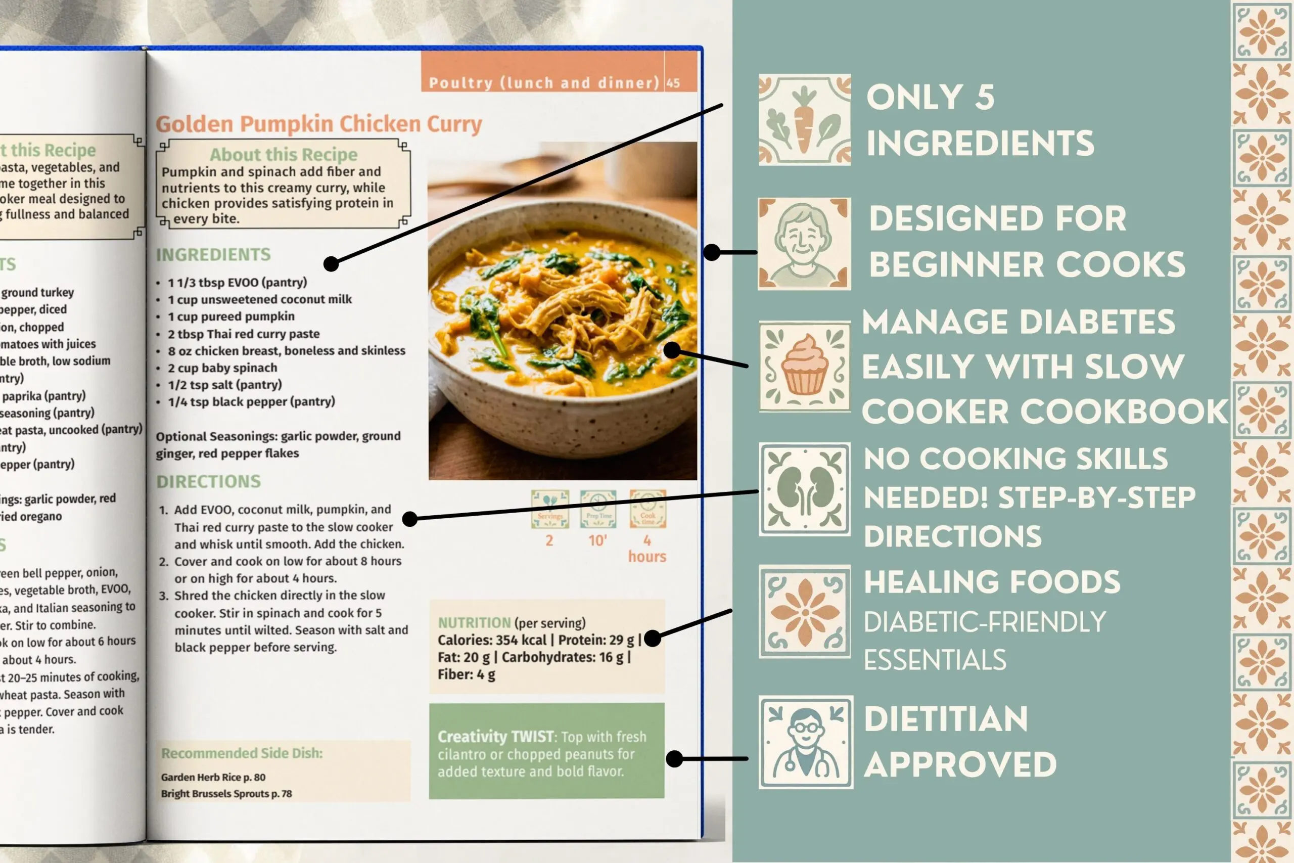 The 5 Ingredient Diabetic Slow Cooker Cookbook
