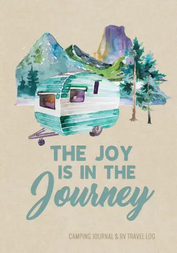 Camping Journal & RV Travel Logbook, Blue Vintage
