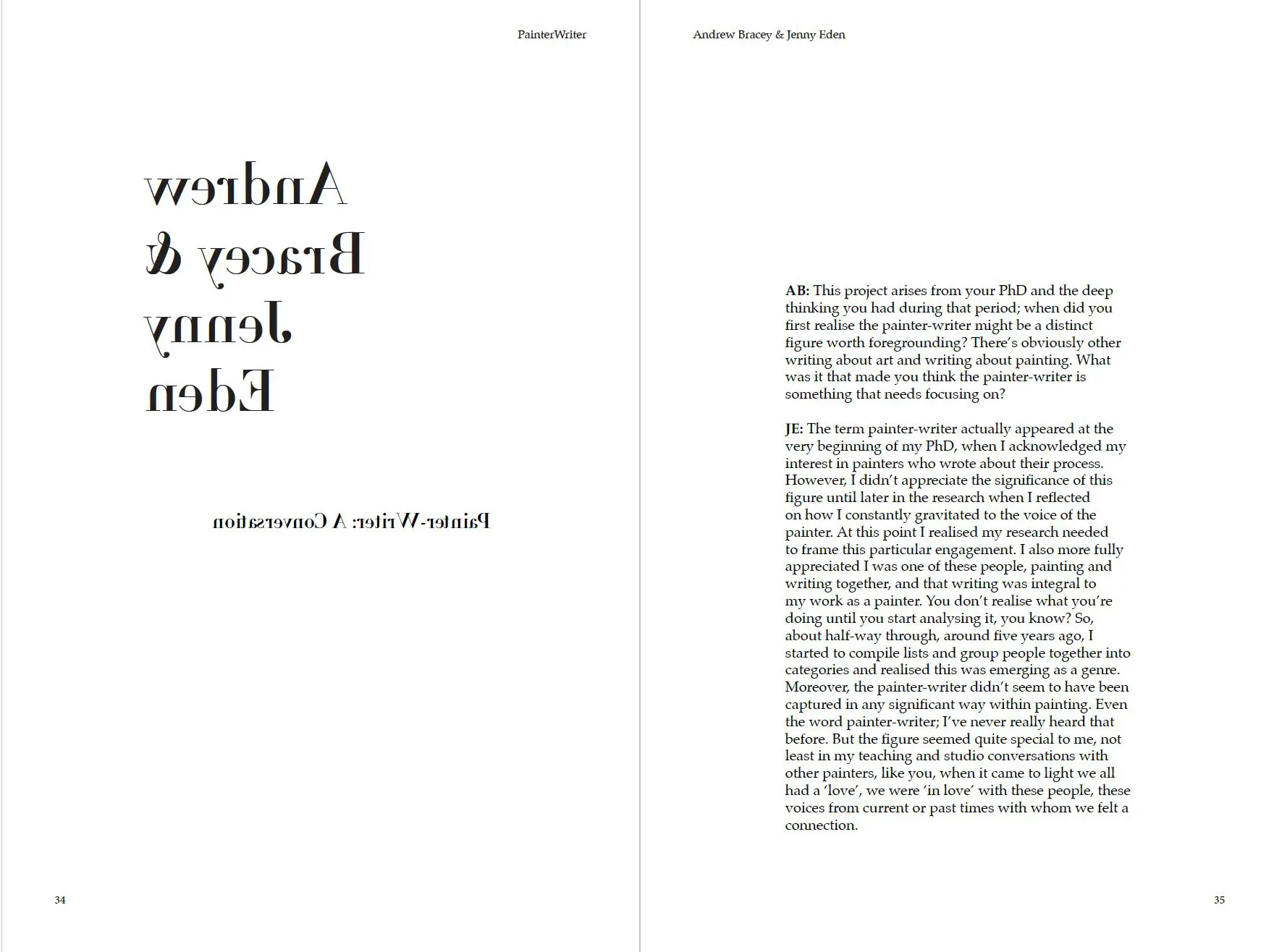 PainterWriter: A Catalogue