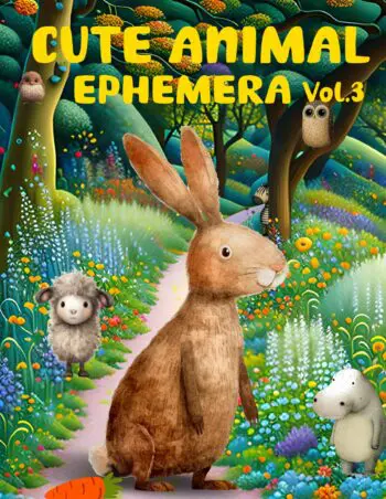Cute Animals Ephemera Book Vol.3